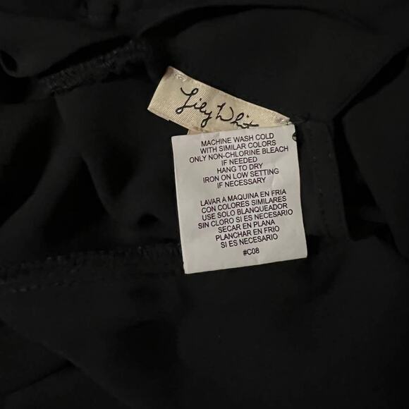Lily white women halter neck blouse sleeveless sz xs black top sleeveless - Picture 4 of 16
